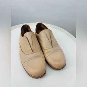 Kork-Ease Nottingham Slip-On Leather Loafers Cream Tan 6.5M